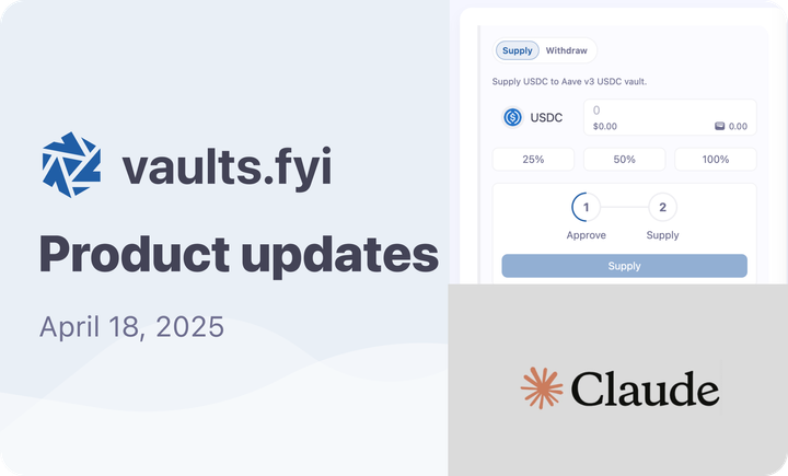 vaults.fyi product updates - 4/18/2025